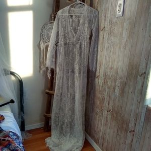 Shear Lace Maxi Photoshoot Milk Bath Maternity